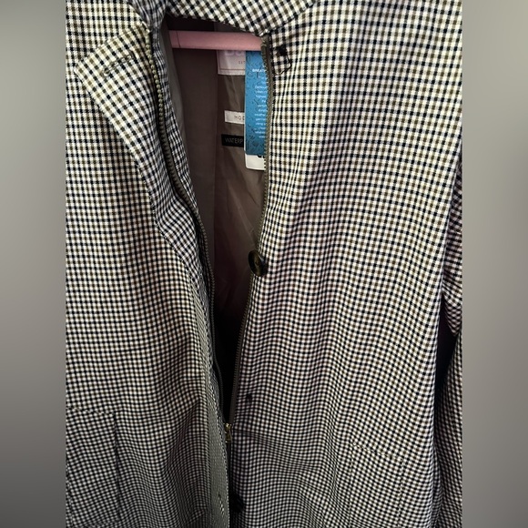 New BARBOUR Somerland Belted Checked Cotton-blend Trench Coat Size 10 - Picture 12 of 16